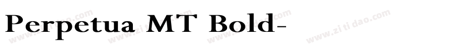 Perpetua MT Bold字体转换